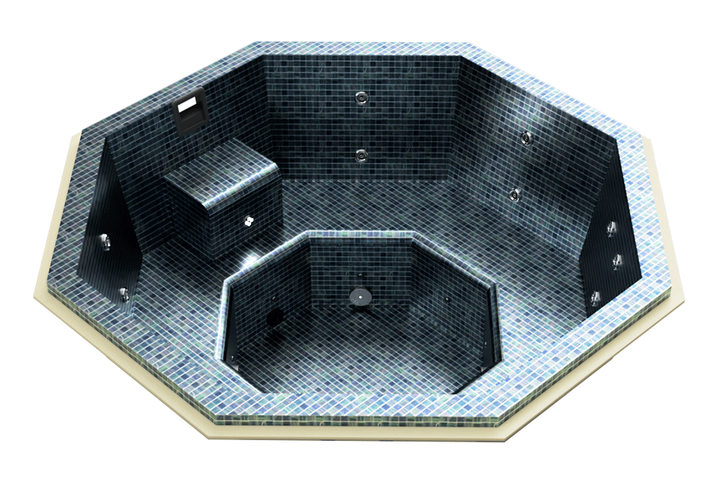 Mosaïque OCTOGONAL à skimmer