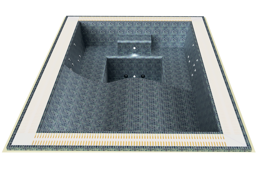 Mosaïque RECTANGULAIRE à débordement 2 couchettes